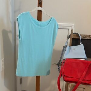 Talbots Sleeveless Light Blue Muscle Tee